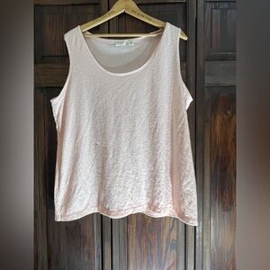 Cato Light Pink sequins from and back Tank Top 18/20 plus